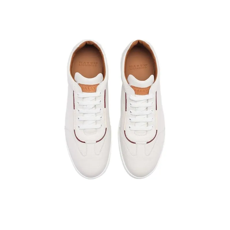 BALLY Low Top Skateboard Shoes Men's White-2