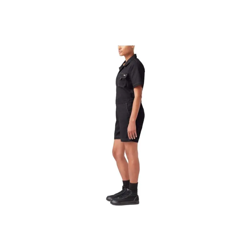 Dickies Regular Fit Ripstop Shortalls Jumpsuit Women's Black-2
