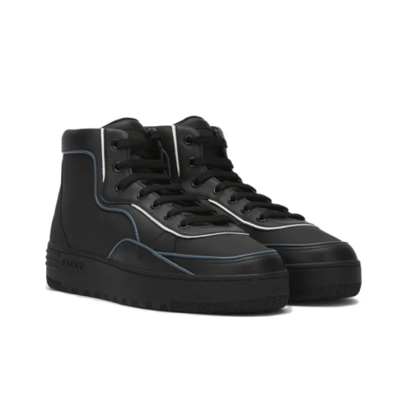 BALLY High Top Skateboard Shoes Men's Black-2