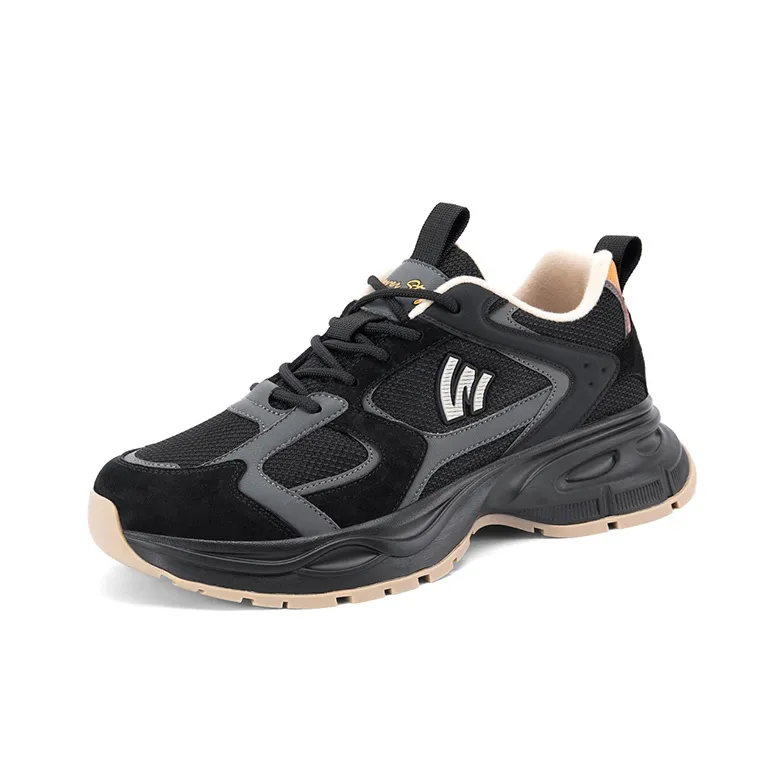 WALK SOUL Low-Top Travel Shoes Men's Black Rock Gray-4