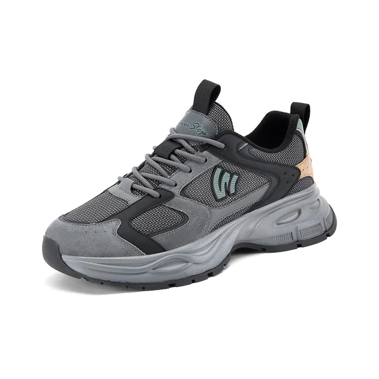 WALK SOUL Low-Top Travel Shoes Men's Black Rock Gray-14