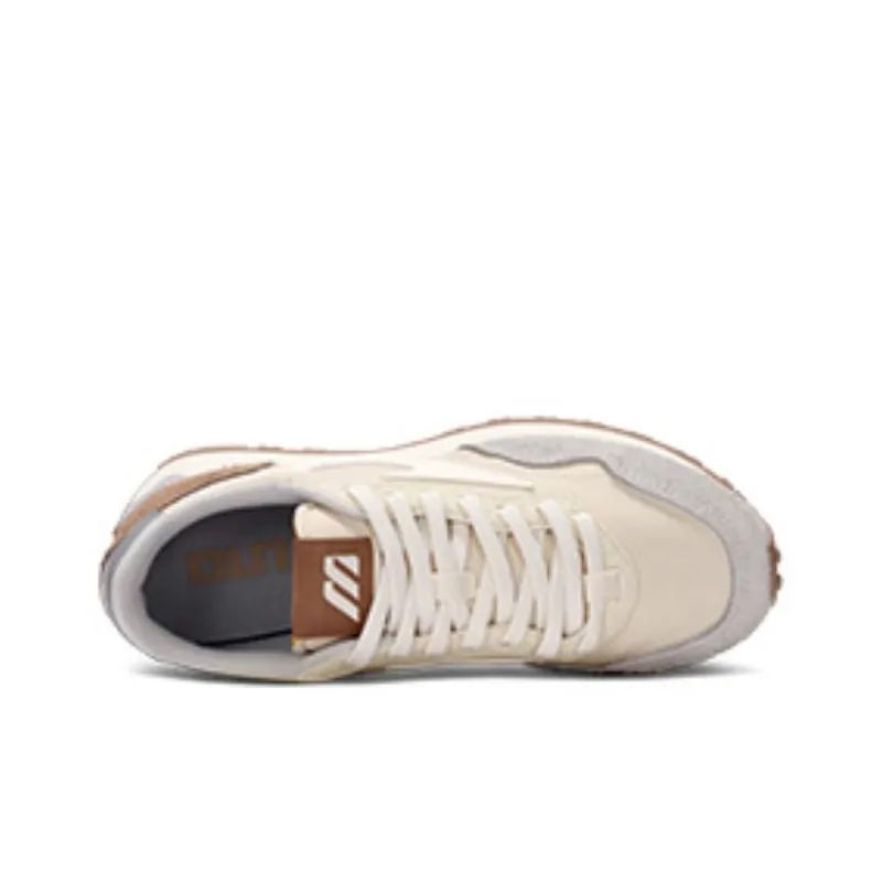 Mizuno LG 70s Abrasion Resistant Low Top Casual Shoes Unisex White Umber Gray-1