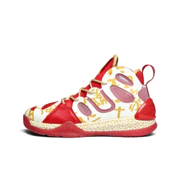 IVERSON Basketball Shoes Unisex High-Top Red White