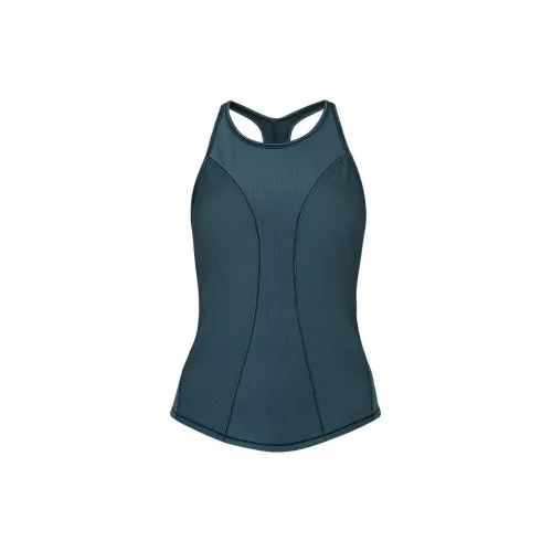 Lululemon Base Pace Sleeveless Sports Shirts Women's Jade Green/Cool Blue