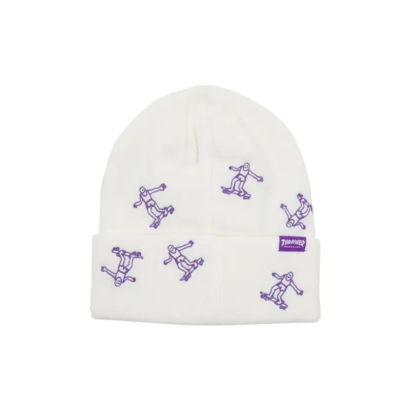 Thrasher Acrylic Beanies Unisex White-1