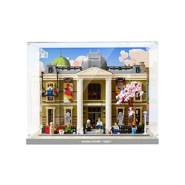 LIGHT YOUR BRICKS Compatibility Building Block 10326 Natural History Museum Street Scene Display Case Model Accessories-0