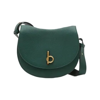 Burberry Calfskin Saddle Bag Shoulder Bag Handbag Shoulder Bag Women's Vine Green