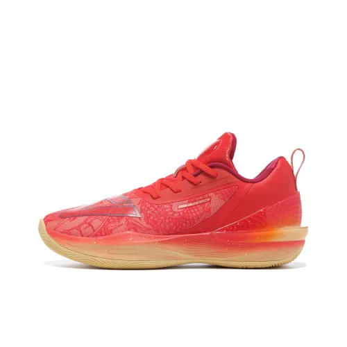 PEAK Basketball Shoes Men Low-Top Pickle Red