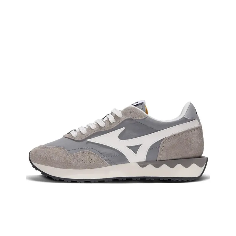 Mizuno LG 70s Wear Resistant Low Top Casual Shoes Unisex Gray White-0