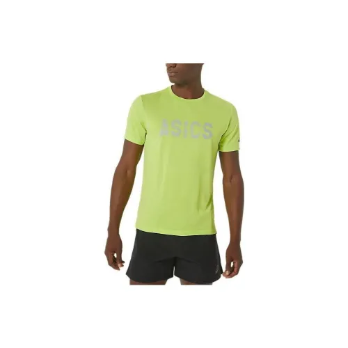 Asics T-Shirts Men Yellow Green