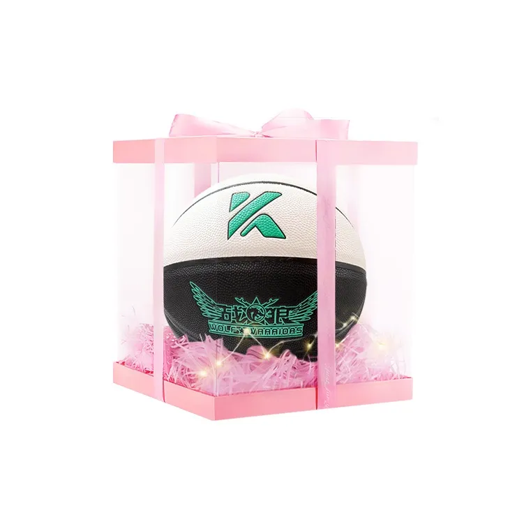 KANTANZHE PU Basketball Black White Green Size 7 Training Unisex-7