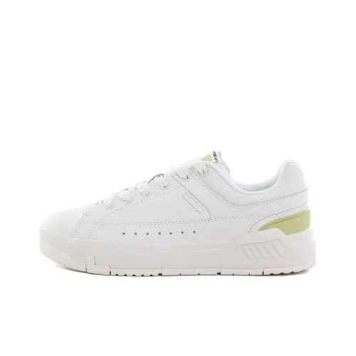 LiNing COMMON 70s Cushioning Wear Resistant Low Top Skateboard Shoes Women's White Green