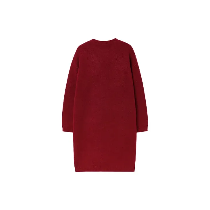 Itisf4 Long Sleeved Dress Women's Red-1