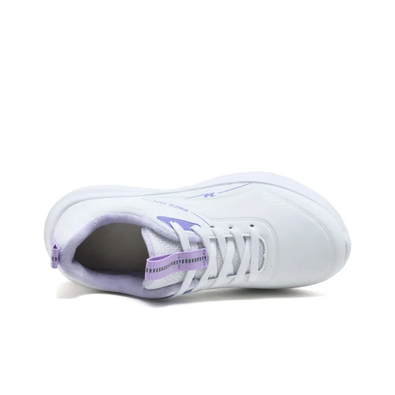 Binary Low Top Running Shoes Women's White Purple-2