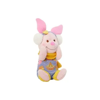 Disney Piglet 2023 Winter Winnie The Pooh And Friends Collection Dolls Plush Doll 17.5cm Height