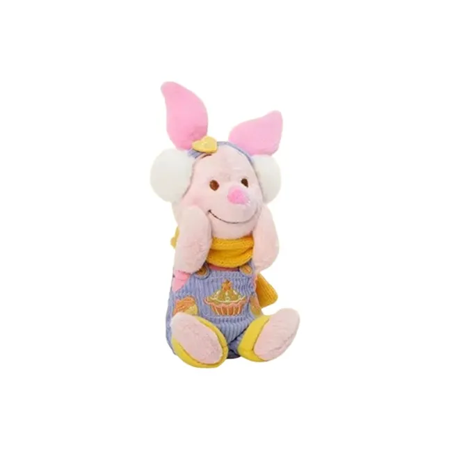 Disney Piglet 2023 Winter Winnie The Pooh And Friends Collection Dolls Plush Doll 17.5cm Height-0