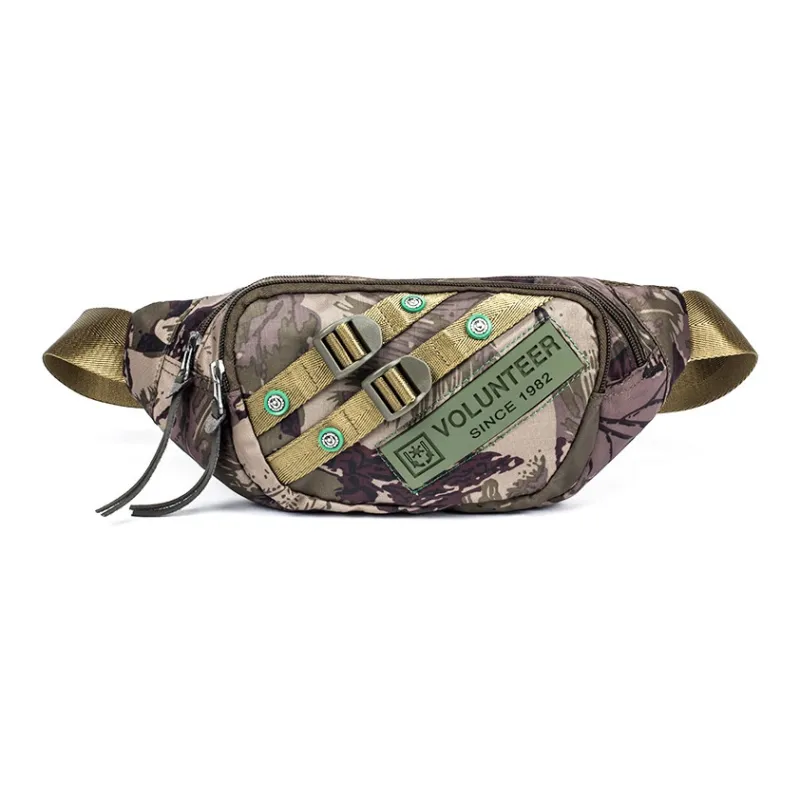 Volunteer Oxford Polyester Sling Bag Shoulder Bag Crossbody Bag Waist Bag Mini Unisex Green-0