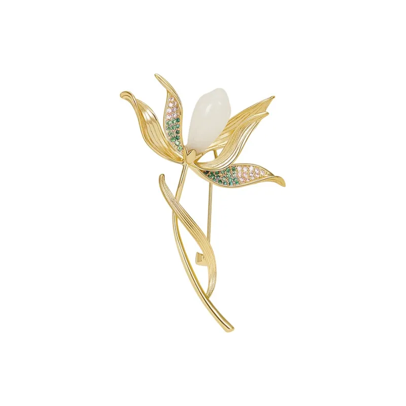 JAY Hetian Jade Brooches Women's Jasper-1