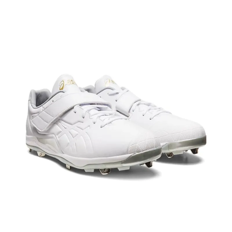 Asics Goldstage Cushioning, Wear Resistant Low Top Training Shoes Men's White-2