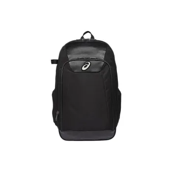 Asics Polyester Composite Leather Backpack Regular Unisex Black