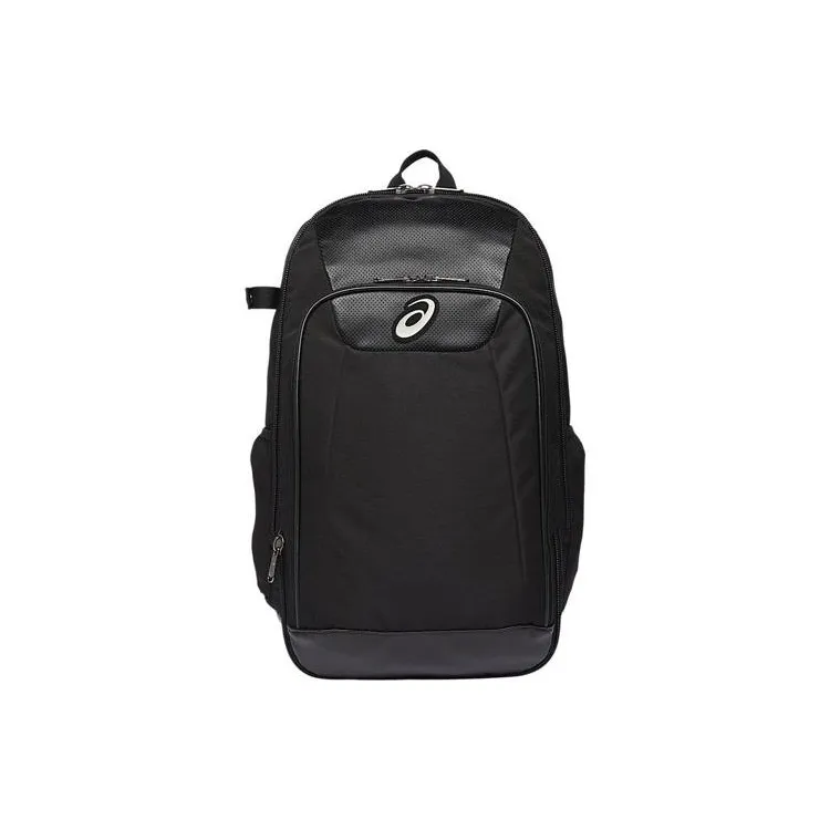 Asics Polyester Composite Leather Backpack Regular Unisex Black-0