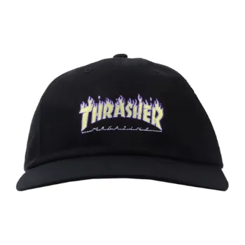 Thrasher Cotton Baseball Caps Unisex Black