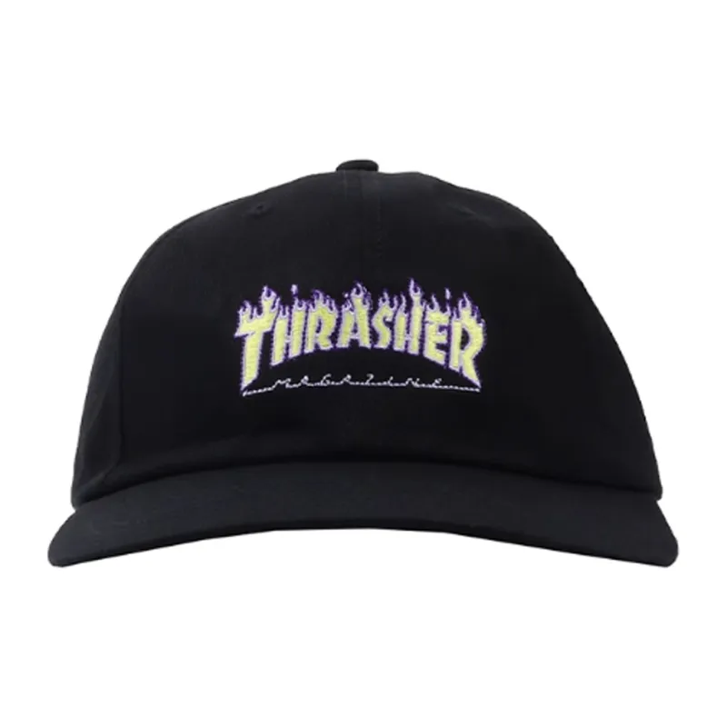 Thrasher Cotton Baseball Caps Unisex Black-0
