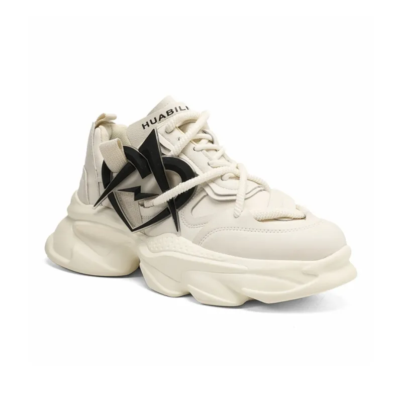 MVA Cushioning Height Increasing Lightweight Slip-Resistant Low-Top Chunky Sneakers Unisex Prussian Blue 7cm-6