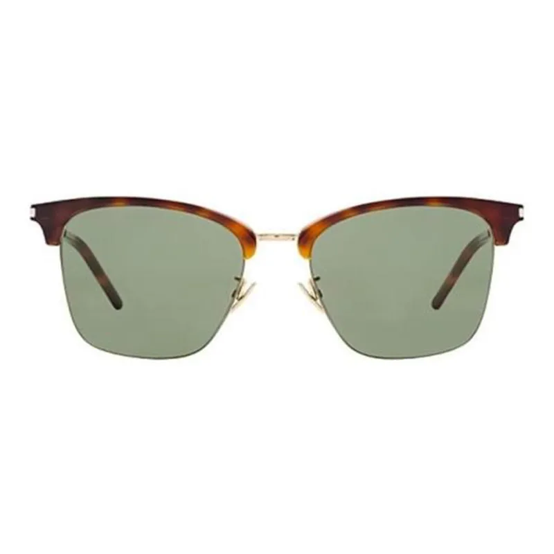 SAINT LAURENT Acetate Square Sunglasses Men's Gold-1