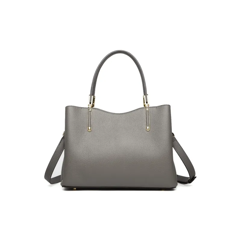 Crocodile Cow Leather Handbags Shoulder Bags Regular Women's Black/Gray-7