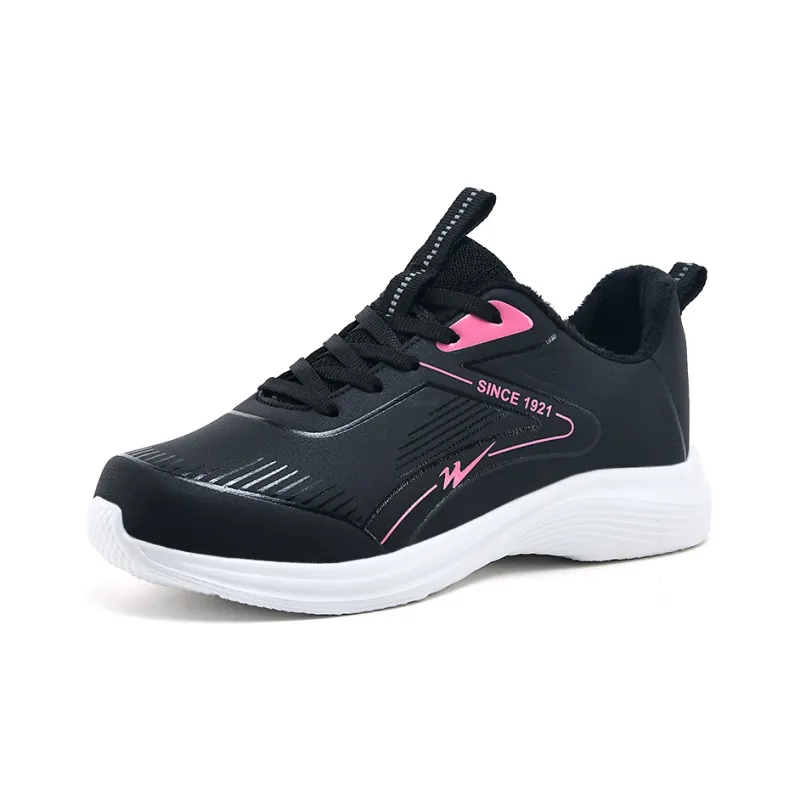 Binary Low Top Running Shoes Women's Black Rose Red-1