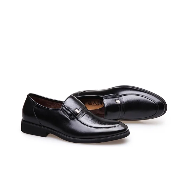 LAORENTOU Dress Shoes Men Low Top Black-26