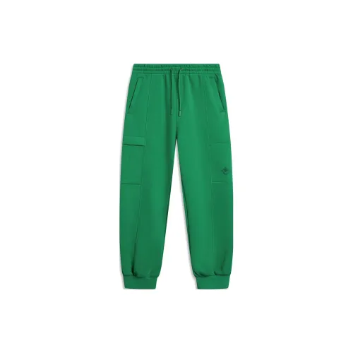 LINING Sports Life Collection Knitted Sweatpants Men Green Onion Green