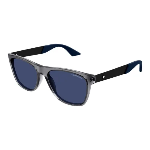 MONTBLANC Acetate Irregular Shape Sunglasses Men's Gray