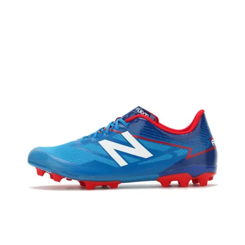 New Balance Furon 3.0 Pro AG Cushioning Wear-Resistant Soccer Shoes Men's Blue Red