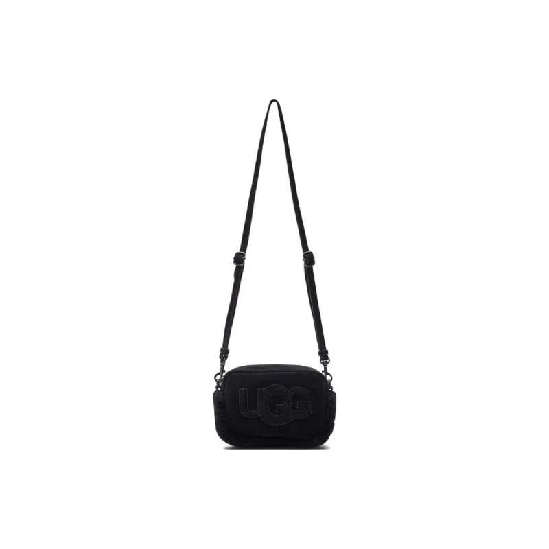 UGG Natural Wool Shoulder Bag Crossbody Bag Unisex Black-0