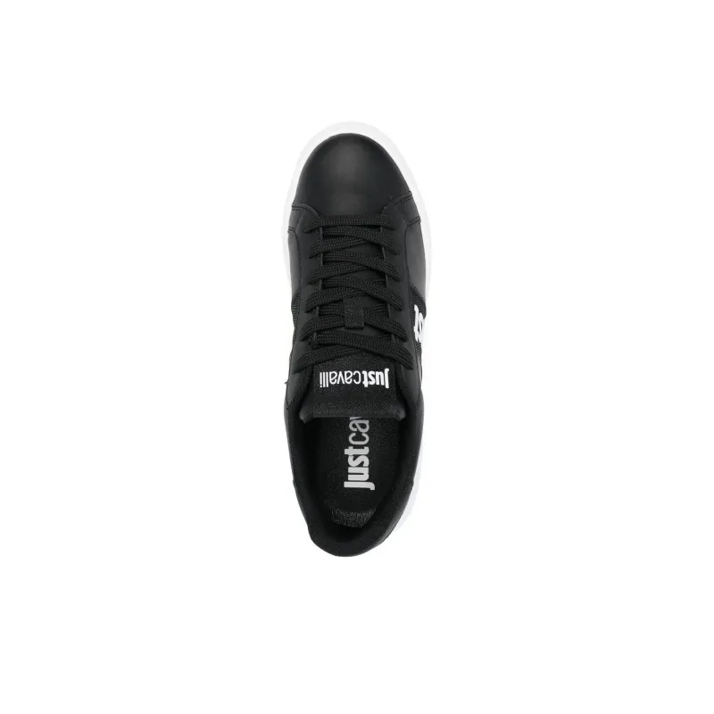Just Cavalli Low-Top Casual Shoes Women's Black White-4