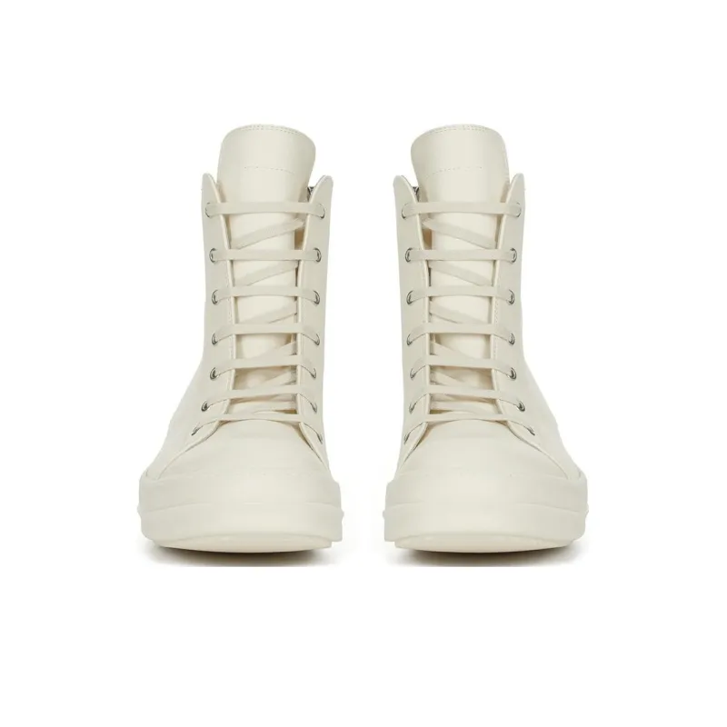 RICK OWENS Lido Ramones High Top Milk SS24-2