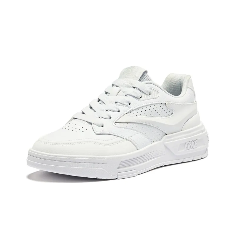 Erke Blade Anti Slip Wear Resistant Low Top Skateboard Shoes Women's Erke White-2