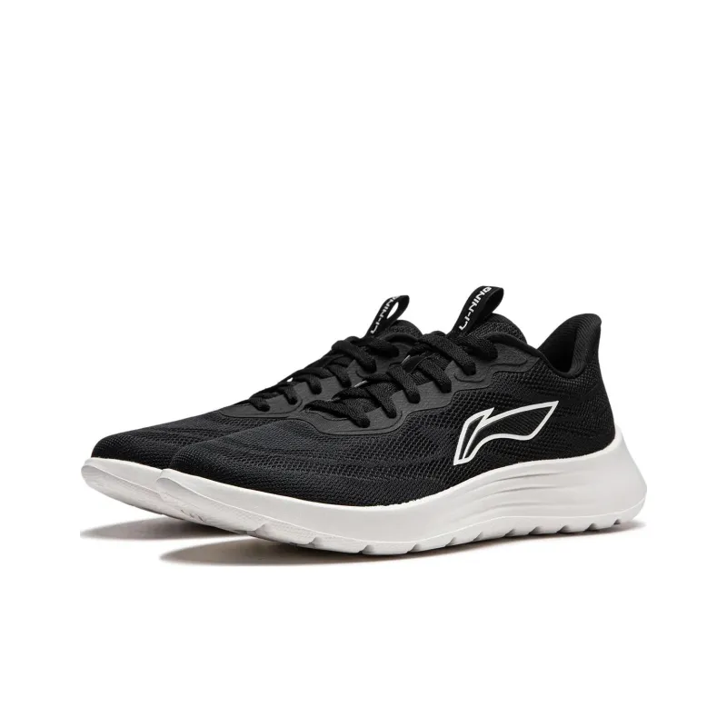 LiNing Feather Cushioning Wear Resistant Low Top Casual Running Shoes Women's Black-2