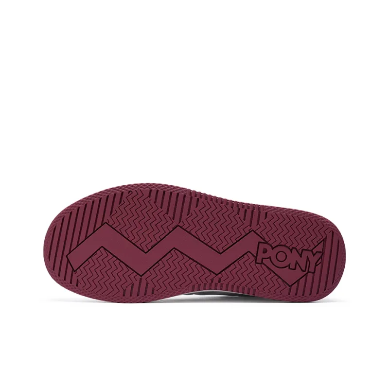 PONY Lighting Low Top Skateboard Shoes Unisex White Vermilion-5