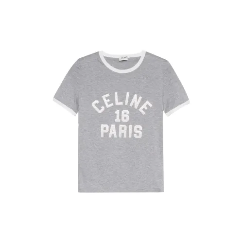 CELINE T-Shirts Women's Gray