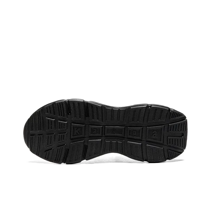 Kappa Warm Wear Resistant Slip Resistant Low Top Running Shoes Unisex Black-6