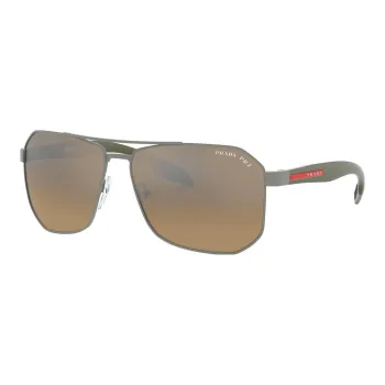 PRADA Steel Aviator Sunglasses Unisex Gray