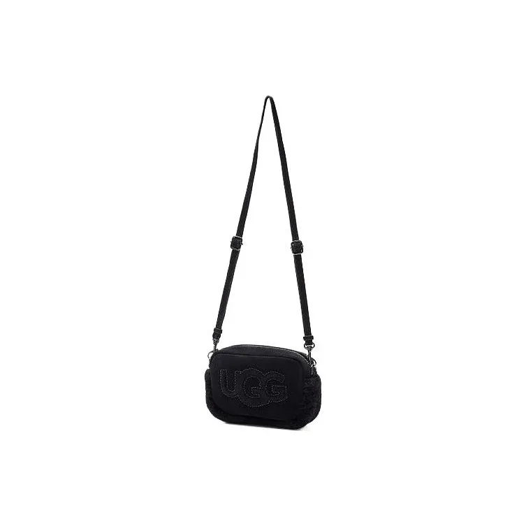 UGG Natural Wool Shoulder Bag Crossbody Bag Unisex Black-1