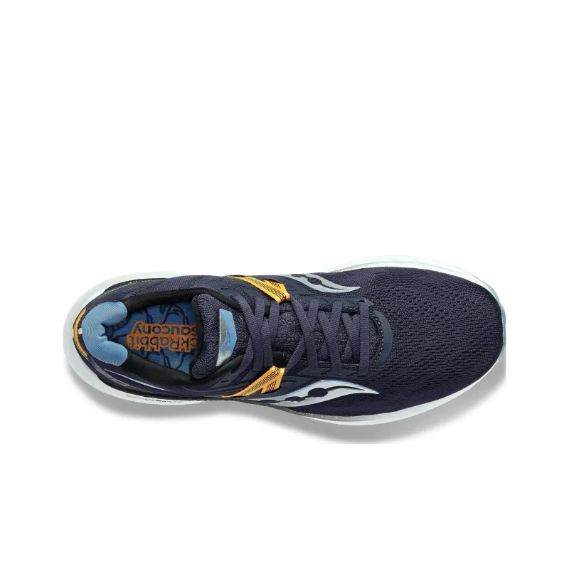 Saucony Triumph 20 Cushioning Wear Resistant Low Top Running Shoes Men's Blue-2