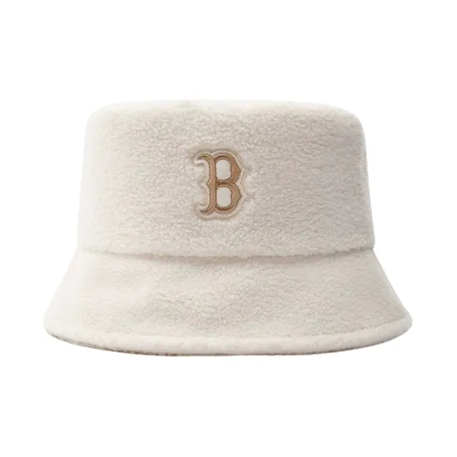 MLB Cotton Bucket Hats Unisex White/Camel-0