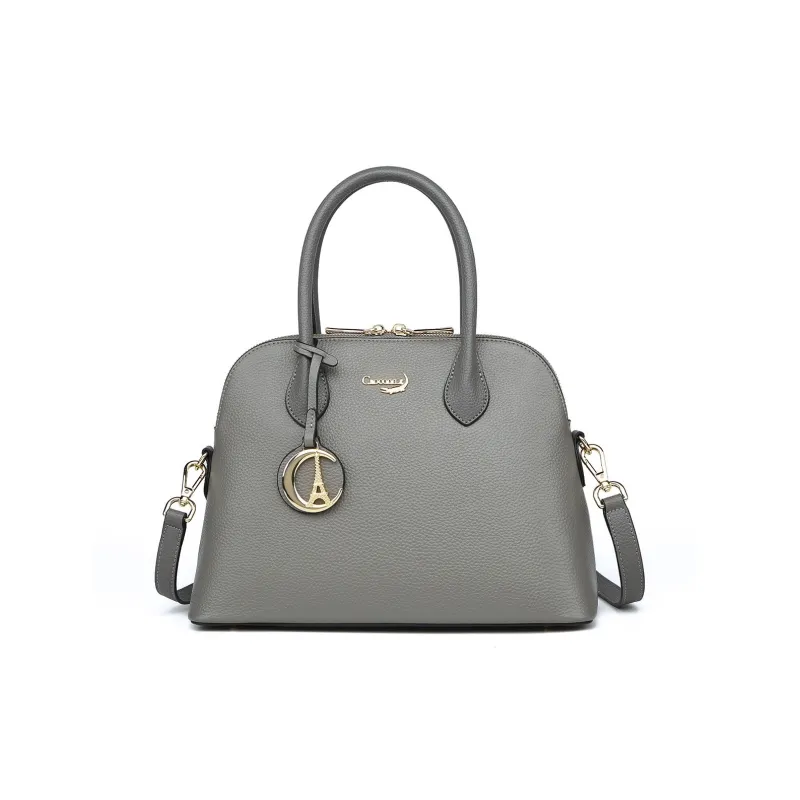Crocodile Top Grain Cow Leather Crossbody Handbags Regular Women's Black/Gray-5
