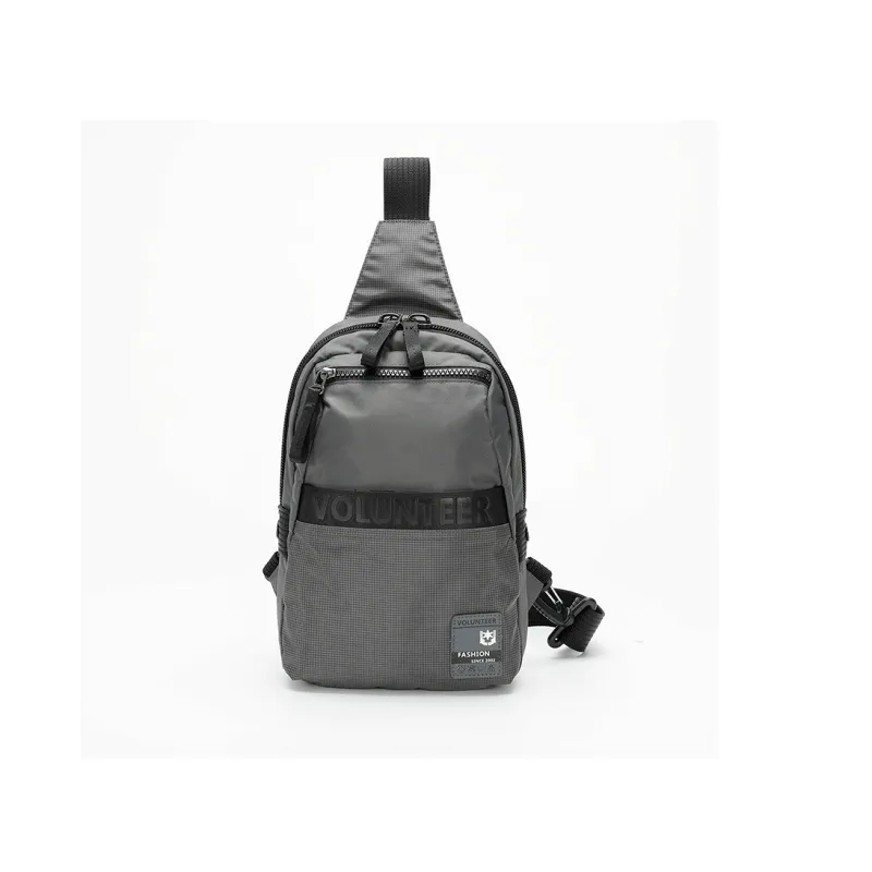 Volunteer Oxford Shoulder Bag Small Backpack Fashion Front Pack Medium Size Unisex Black/Gray/Army Green-2