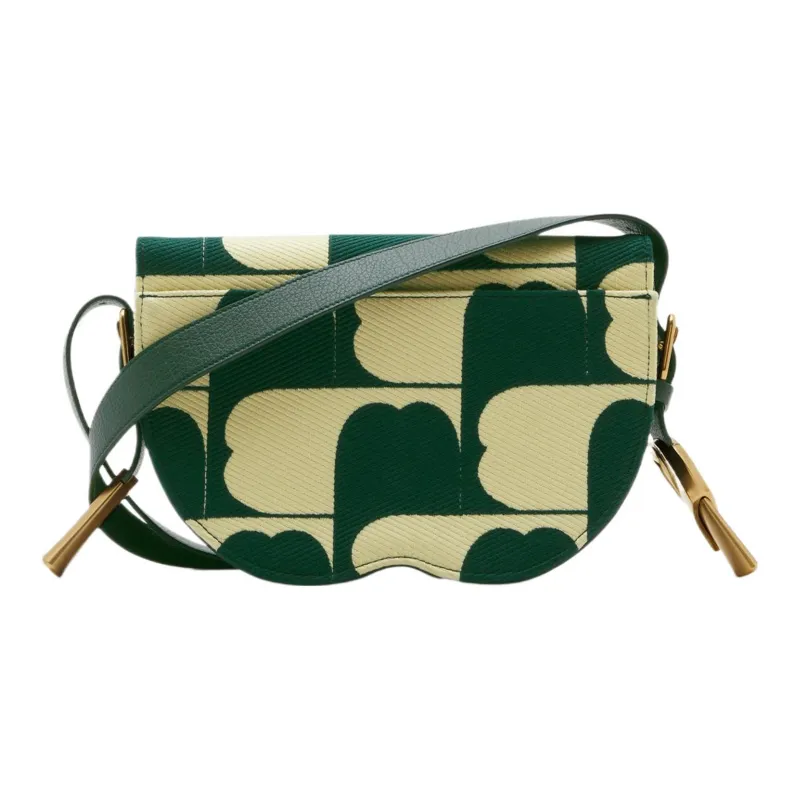 Burberry Cotton With Polyester Trim Shoulder Bag Crossbody Bag Women's Ivy Green With Fruit And Dew Design-2